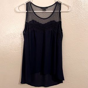 Navy blue textured top
